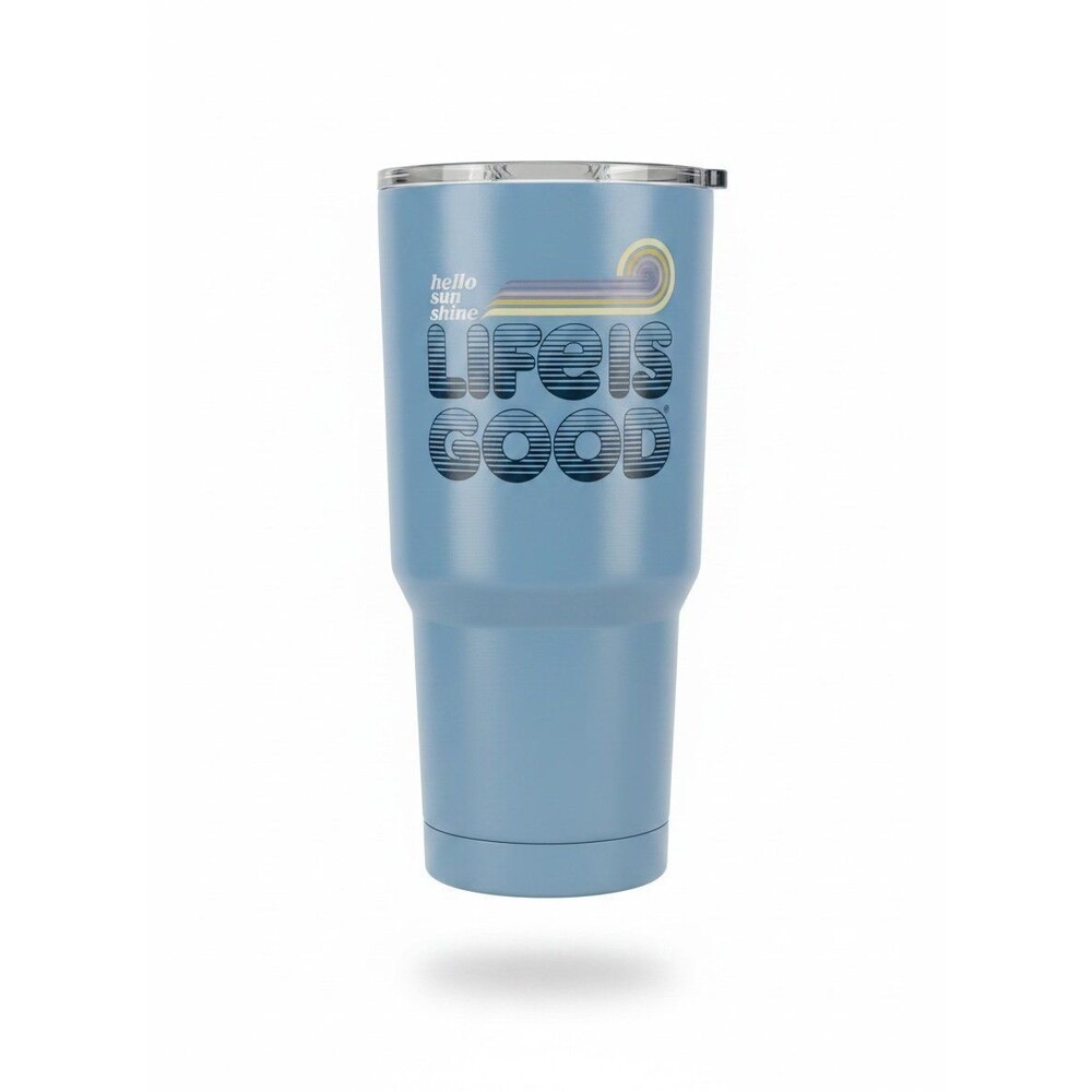 NWT 20 oz Life is Good ROAM Tumbler Hello Sunshine Life is Good Powder Blue New